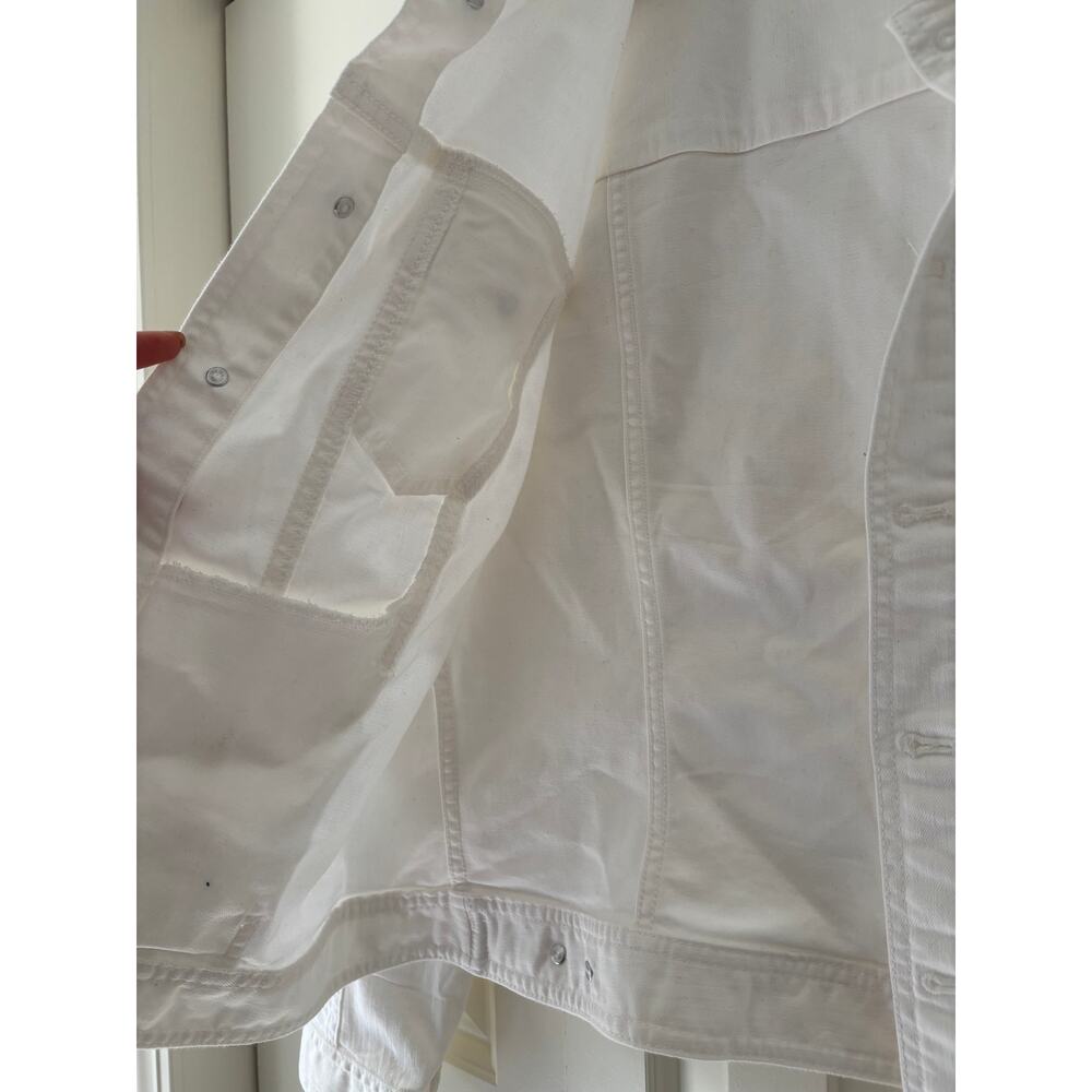 Talbots White Denim Jacket Size L - Picture 4 of 8